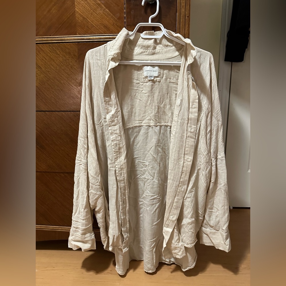 American Eagle oversized button down shirt